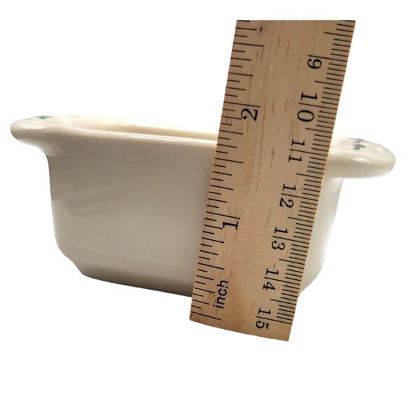 Longaberger Sweetener Sugar Packet Holder Holly Christmas Ceramic Woven Traditio - Picture 8 of 12